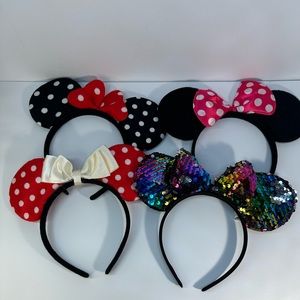 Minnie Mouse Ears Headband Bundle Set